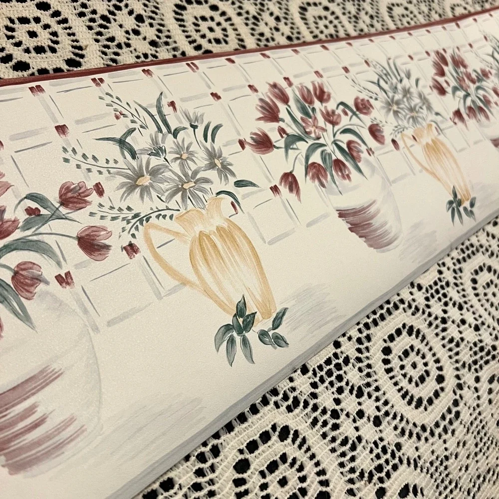 Vintage Floral Bouquet Wallborder | 1 Full Roll | Cottagecore